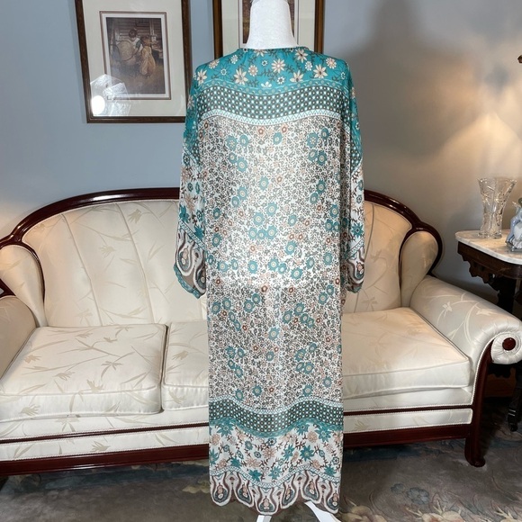 Semi Sheer Bohemian Long Chiffon Duster - Picture 11 of 16